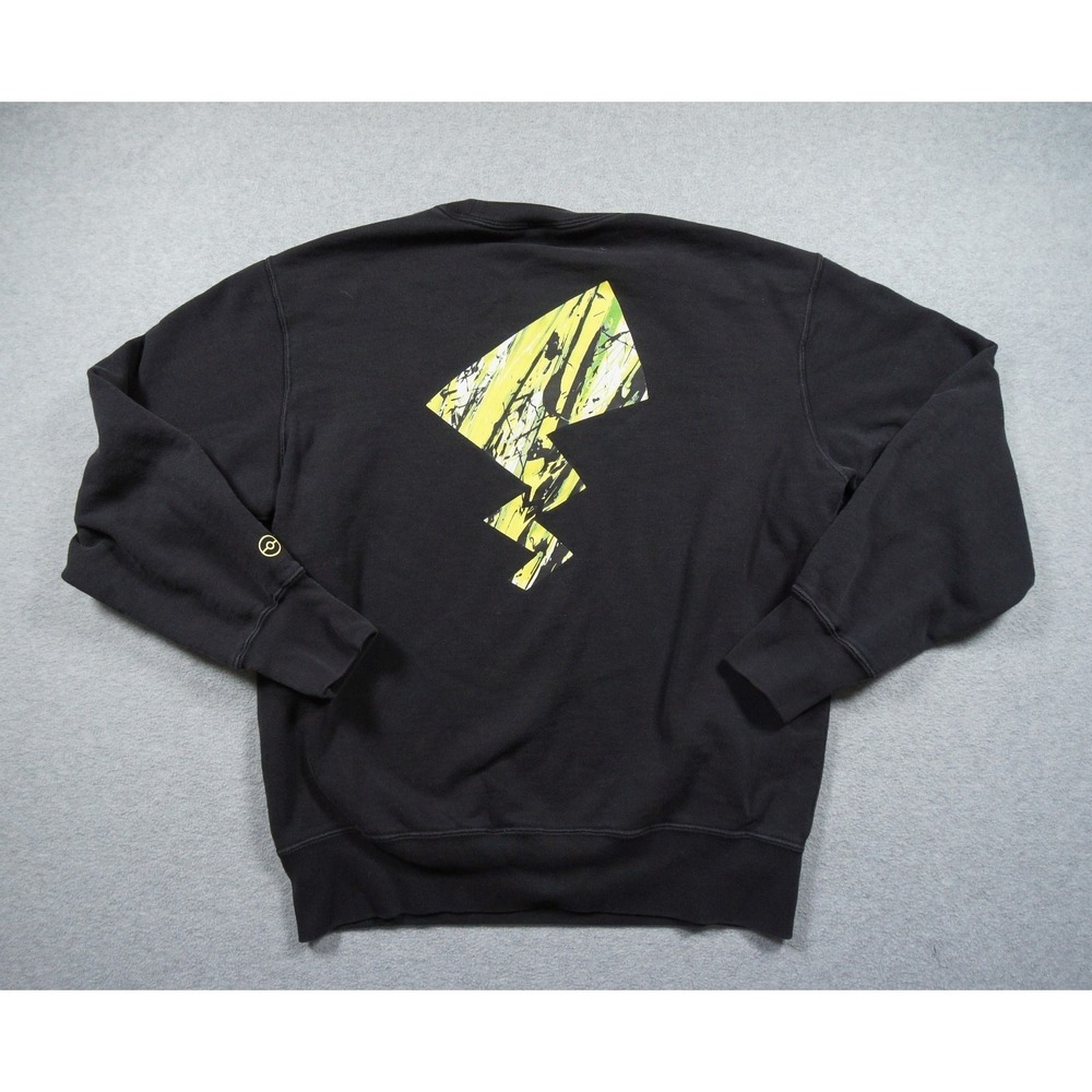Pokemon Sweatshirt Mens Medium Black Crewneck Uniqlo Meguru Yamaguchi Pikachu